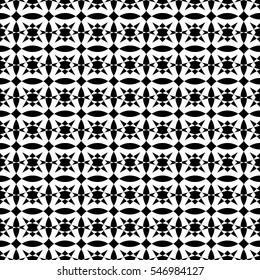 Abstract seamless pattern of black and white color for wallpapers and background.