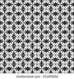 Abstract seamless pattern of black and white color for wallpaper and background.