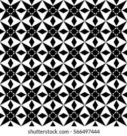 Abstract seamless pattern of black and white color for wallpapers and background.