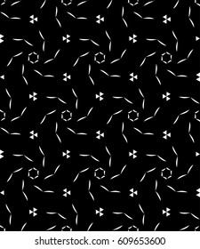Abstract seamless pattern. Black and white drawing. Vector illustration