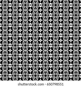 Abstract seamless pattern of black and white color for wallpapers and background.