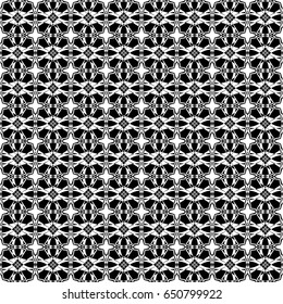 Abstract seamless pattern of black and white color for wallpapers and background.