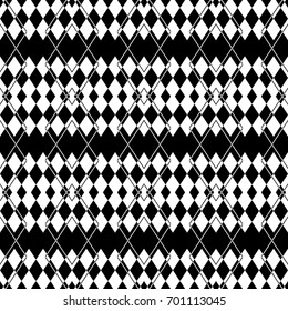 Abstract seamless pattern of black and white color for wallpapers and background.