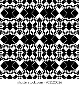 Abstract seamless pattern of black and white color for wallpapers and background.