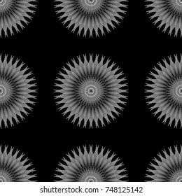 Abstract seamless pattern of black and white color for wallpapers and background.