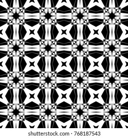 Abstract seamless pattern of black and white color for wallpapers and background.