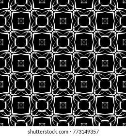 Abstract seamless pattern of black and white color for wallpapers and background.