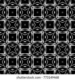 Abstract seamless pattern of black and white color for wallpapers and background.