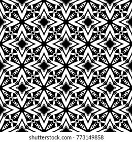 Abstract seamless pattern of black and white color for wallpapers and background.