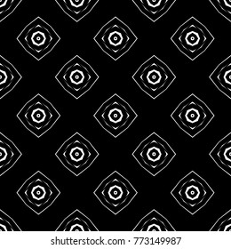 Abstract seamless pattern of black and white color for wallpapers and background.