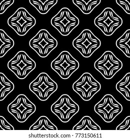 Abstract seamless pattern of black and white color for wallpapers and background.