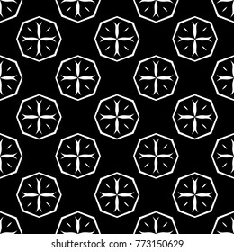 Abstract seamless pattern of black and white color for wallpapers and background.