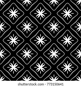 Abstract seamless pattern of black and white color for wallpapers and background.