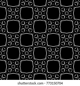 Abstract seamless pattern of black and white color for wallpapers and background.