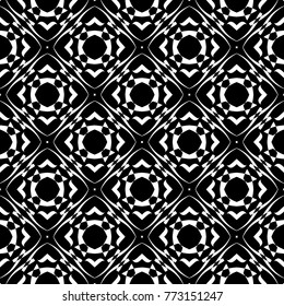 Abstract seamless pattern of black and white color for wallpapers and background.

