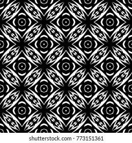Abstract seamless pattern of black and white color for wallpapers and background.
