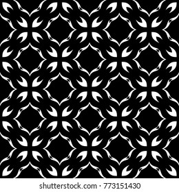 Abstract seamless pattern of black and white color for wallpapers and background.
