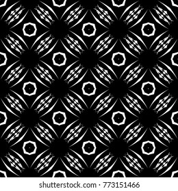 Abstract seamless pattern of black and white color for wallpapers and background.
