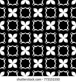 Abstract seamless pattern of black and white color for wallpapers and background.

