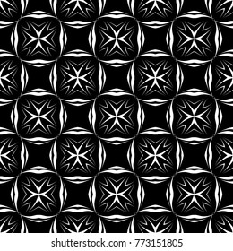 Abstract seamless pattern of black and white color for wallpapers and background.
