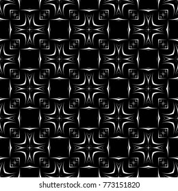 Abstract seamless pattern of black and white color for wallpapers and background.
