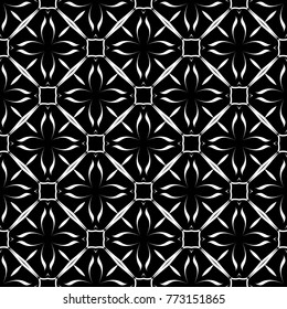 Abstract seamless pattern of black and white color for wallpapers and background.
