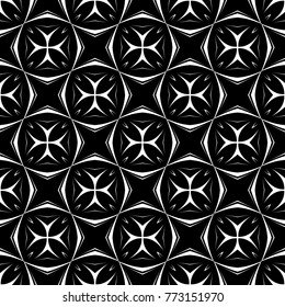Abstract seamless pattern of black and white color for wallpapers and background.

