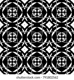 Abstract seamless pattern of black and white color for wallpapers and background.