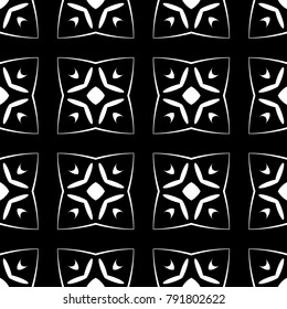 Abstract seamless pattern of black and white color for wallpapers and background.