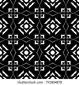 Abstract seamless pattern of black and white color for wallpapers and background.
