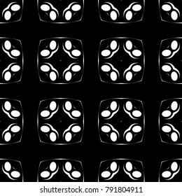 Abstract seamless pattern of black and white color for wallpapers and background.
