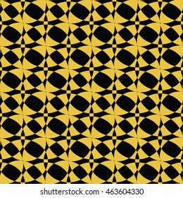 Abstract seamless pattern of black and yellow gold color for wallpapers and background.