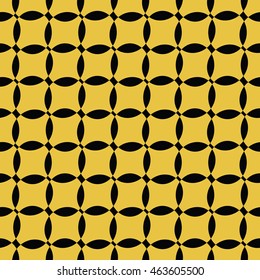 Abstract seamless pattern of black and yellow gold color for wallpapers and background.