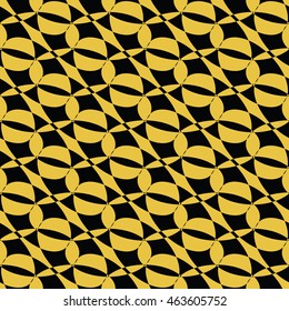 Abstract seamless pattern of black and yellow gold color for wallpapers and background.