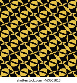 Abstract seamless pattern of black and yellow gold color for wallpapers and background.