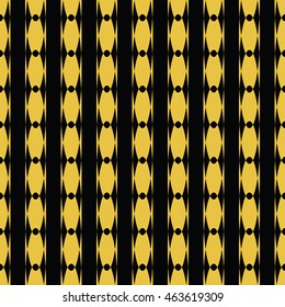 Abstract seamless pattern of black and yellow gold color for wallpapers and background.