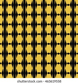 Abstract seamless pattern of black and yellow gold color for wallpapers and background.