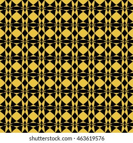 Abstract seamless pattern of black and yellow gold color for wallpapers and background.