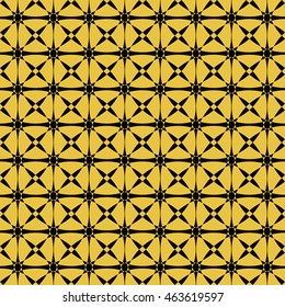 Abstract seamless pattern of black and yellow gold color for wallpapers and background.