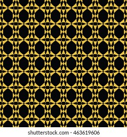 Abstract seamless pattern of black and yellow gold color for wallpapers and background.
