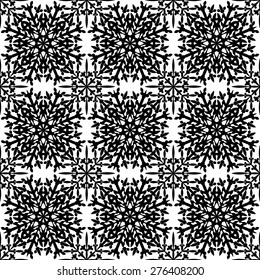 Abstract seamless pattern in black&white color for endless backgrounds, printings and textures. Editable vector. Eps 10