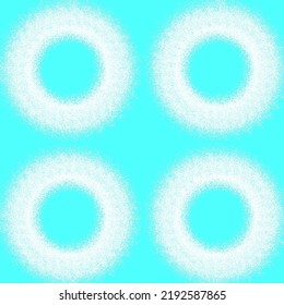 abstract seamless pattern blue background with white ice circles set