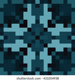 Abstract seamless pattern. Blue cloth design, wallpaper.