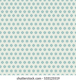 Abstract seamless pattern of blue color for wallpapers. Retro geometric decorative textured background, vector illustration