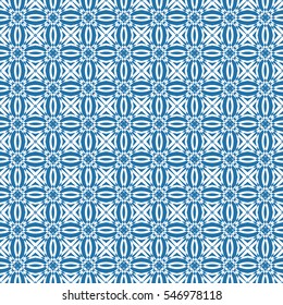 Abstract seamless pattern of Blue  color for wallpapers and background.