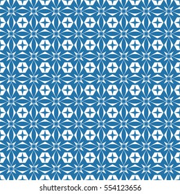 Abstract seamless pattern of Blue color for wallpapers and background.