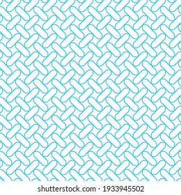 Abstrakter, nahtloser Muster, geometrische Figuren mit blauer Doodle, Vektorgrafik