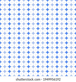 Abstract Seamless Pattern Blue Doodle Geometric Figures Background Vector