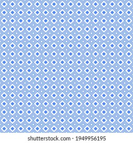 Abstract Seamless Pattern Blue Doodle Geometric Figures Background Vector