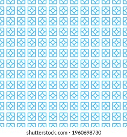 Abstract Seamless Pattern Blue Doodle Geometric Figures Background Vector